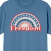 Americana Freedom Rainbow Crew Neck Short Sleeve Blue Fog Men's T-shirt - 2 of 2