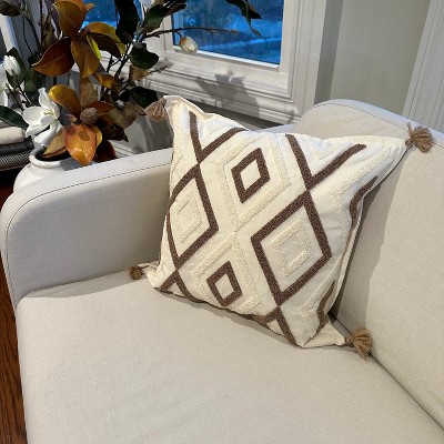 Olive & Linen Signature Tufted Throw Pillow Cover