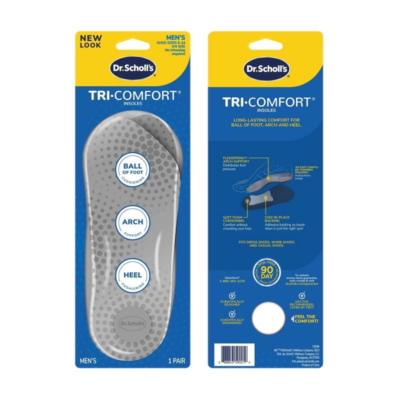 Dr. Scholl's Comfort Tri-Comfort Insoles for Men - Size (8-12), 3 of 12
