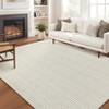 COZONY Boho Striped Print Neutral Rug for Bedroom Soft Low Pile Washable Indoor Floor Carpet, Modern Non-Slip Large Area Rugs for Dining Room - 2 of 4