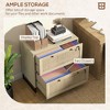 Anybear 2 Drawer File Cabinet with Lock, Rattan Drawers and Adjustable Hanging Bar - 4 of 4