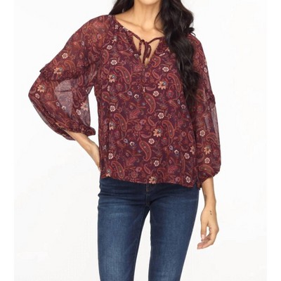 Women's Gredana Ruffle Chiffon Blouse - Veronica M