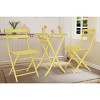 3-Piece Outdoor Bistro Set - Small Iron Patio Table & 2 Chairs, Cafe Dining Set for Balcony, Garden, Apartment, All-Weather Bistro Furniture - 3 of 4