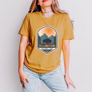 Simply Sage Market Yellowstone National Park Badge Short Sleeve Tee - 1 of 4
