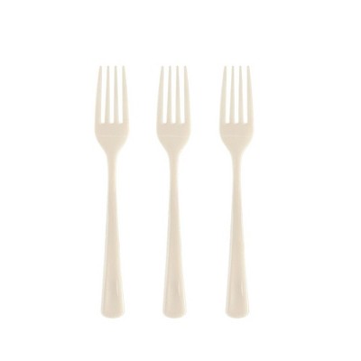 Exquisite Heavy Duty Ivory Plastic Disposable Forks-50 Count : Target