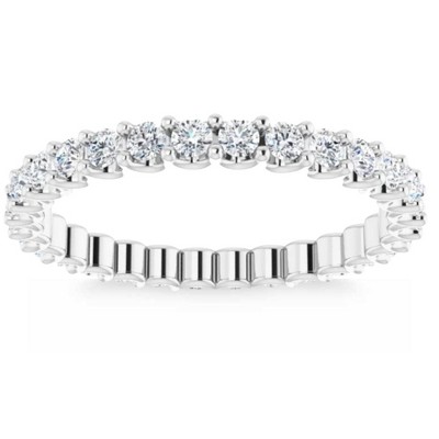 Pompeii3 3/4Ct Diamond Eternity Ring 14k White Gold U Prong