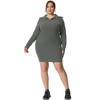 Agnes Orinda Women's Plus Size Knit Long Sleeve Zipper Collar Pullover Mini Sweater Dresses - 3 of 4