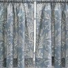 Ellis Curtain Lexington Leaf Pattern on Colored Ground Tailored Valance 58"x15" Blue - 3 of 4