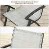 Set of 2 4 6 Aluminum Patio Chairs with Lightweight Frame & 100° Adjustable Back, Outdoor Sling Back Dining Chairs for Garden Camping Poolside Lawn - 4 of 4