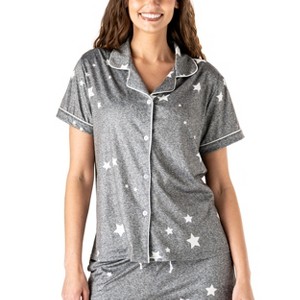 Hello Mello Women's Carried Away Lounge Short Sleeve Shirts Pajama Tops - 1 of 4