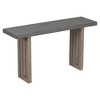 Modern Unique Designed Oak Veneer Console Tables for Entryway, Slim Wooden Minimalist Entryway Table for Home Office,Living Room - 4 of 4