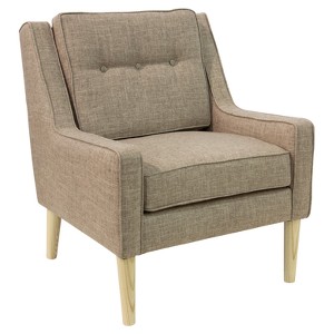 Shyba Button Arm Chair - Zuma Linen - Skyline Furniture