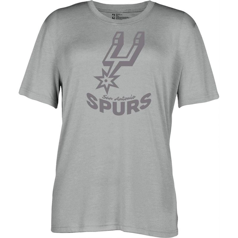 NBA San Antonio Spurs Women&#39;s Short Sleeve Vintage Logo Tonal Crew T-Shirt, 1 of 5