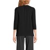 Lands' End Women's 3/4 Sleeve Lightweight Jersey Lattice Detail Top - 2 of 3