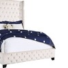 89" Eastern King Bed Velvet Beige - Acme Furniture: Faux Leather Upholstery, Nailhead Trim, Wood Frame - 3 of 4