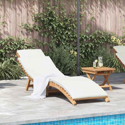 Sun Lounger  Solid teak wood vidaXL