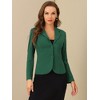 Allegra K Women's Elegant Work Office Lapel Collar Button Down Regular Fit Suit Blazer - 3 of 4