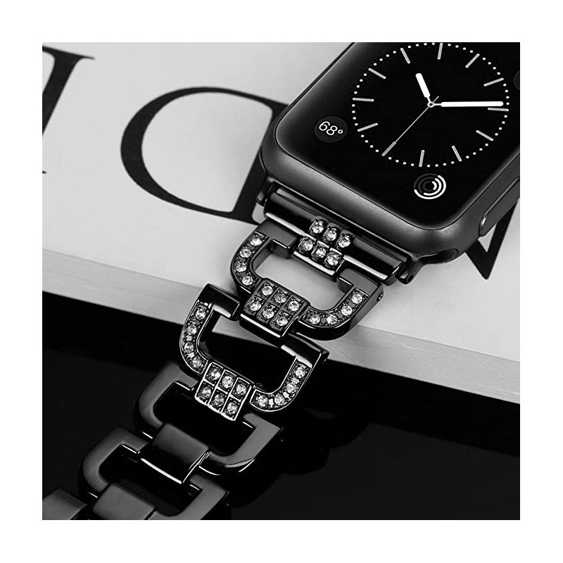 Worryfree Gadgets Metal Band with Bling Rhinestone for Apple Watch 38/40/41mm 42/44/45mm iWatch Band Series 8 7 6 5 4 3 2 1 & SE, 3 of 6