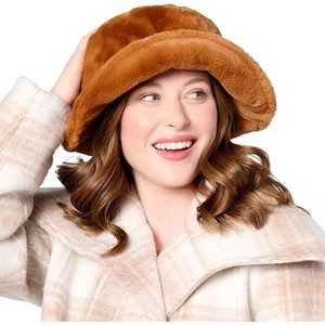 Sprigs Faux Fur Reversible Winter Bucket Hat - 1 of 4