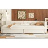 TIRAMISUBEST Full/Queen Size Upholstered Platform Bed with USB Ports and 2 Drawers, Modern L-Shaped Daybed Sofa Bed Frame with Button Tufted Design - 4 of 4