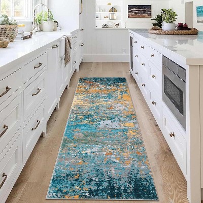 coucheta Multi-size Washable Modern Abstract Area Rug for Living Room, Foldable Non Slip Ultra-Soft Contemporary Carpet, for Bedroom, Dining, Office