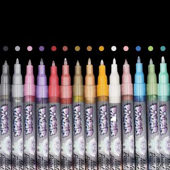 ARTIQO Fine Tip Paint Pens for Rock Painting - Wood, Glass, Metal and Ceramic Works on