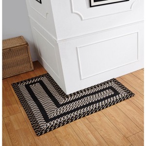 Newport Braid Collection 100% Polypropylene Stripe Pattern Reversible Indoor Utility Rug - Better Trends - 1 of 3