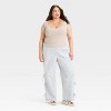 Women's Short Sleeve Double V-Neck Ribbed T-Shirt - Wild Fable™ - 3 of 3