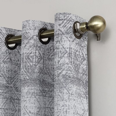 Indigo Blackout Jacquard Grommet Curtain Panel 50" x 63"