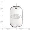 Black Bow Jewelry 10k White Gold Mississippi Rebels NCAA Large Pendant - 2 of 3