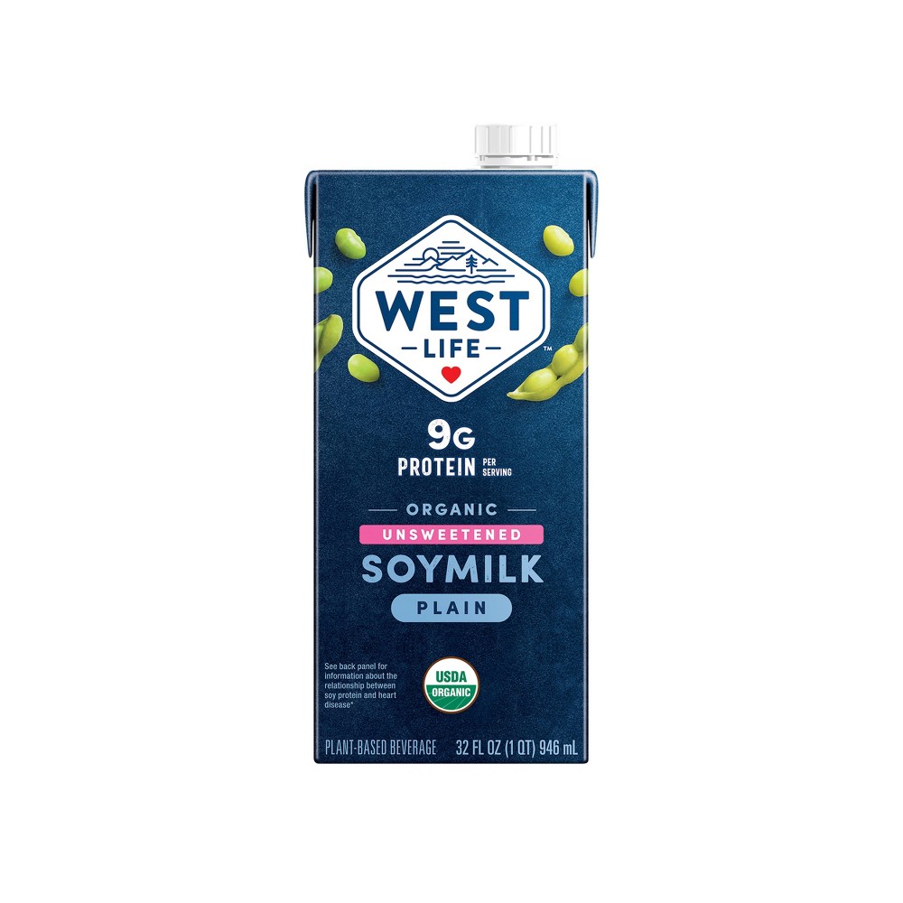 West Life Organic Unsweetened Plain Shelf Stable Soy Milk - 32 fl oz