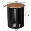 MAYEERTY 1 Pack Modern Wood Side Table, Circular End Table for Living Room, Bedroom, Modern Home Decor - 4 of 4