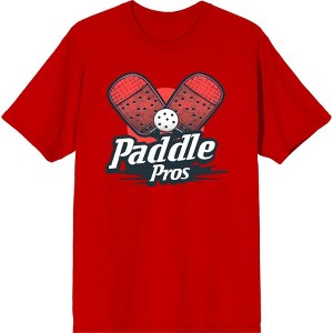 Pickleball "Paddle Pros" Adult Crew Neck Short Sleeve Tee - 1 of 2