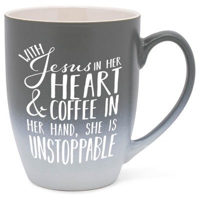 Elanze Designs Jesus Coffee Unstoppable Two Toned Ombre Matte Grey And ...