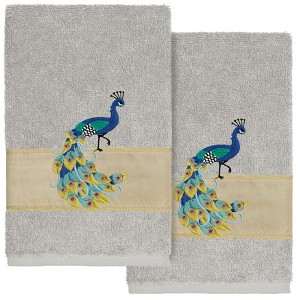 Linum Home Textiles 100% Turkish Cotton PENELOPE Embellished Towel Set - 1 of 4