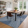 Area Rugs Modern Washable Rug Non-Slip Low Pile Geometric Striped Pattern Rug for Living Room Bedroom - 2 of 4