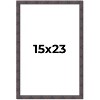 PosterPalooza | Slim Profile Brown Picture Frame - UV Acrylic, Foam Board Backing, Hanging Hardware - 2 of 4