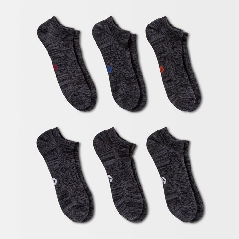 Men's Random Feed No Show Socks 6pk - All In Motion™ Black 6-12 : Target
