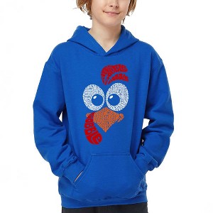 LA Pop Art Turkey Face - Boy's Word Art Hooded Sweatshirt - 1 of 4
