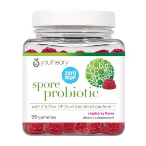 Youtheory Spore Probiotic Zero Sugar Gummy 90ct - 1 of 4