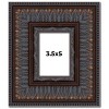 PosterPalooza | Photo Size 3.5" Wide Ornate Brown Frame - UV Acrylic, Foam Board Backing, Hanging Hardware - 2 of 4
