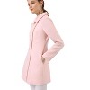 INSPIRE CHIC Women's Christmas Peter Pan Collar Double Breasted Long Trench Winter Pea Coat - 4 of 4
