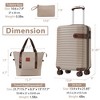 YONWAY 3 Piece Luggage Set, Lightweight Hardshell ABS Carry-On Set, with Wheels & TSA Lock, 22x14x9 Airline Approved - 3 of 4