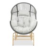 Buenhomino Outdoor Oversized Indoor Outdoor Wicker Gliding Patio Egg Chair for  Garden Backyard Balcony - 2 of 4