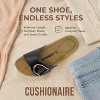 CUSHIONAIRE Leeds Sandals for Women, Slip On Big Buckle Slide Womens Sandals with Memory Foam Footbed, Comfortable Summer Footwear - 3 of 4