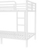 TopComfy Beds Metal Twin XL over Twin XL Bunk Bed Saving Noise Reduced No Box Spring Needed Teens Bed for Bedroom, White, 41.7"*64.6"*74.3" - 3 of 4