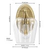 JONATHAN Y Jayne Iron/Seeded Glass Cottage Rustic LED Vanity Light - 4 of 4