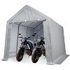 Carport Portable Storage Shed Storage Shelter, Roll-Up Zipper Doors, All-Season Protective Car Tent Tarp, Sturdy Metal Frame, Waterproof Carport - 2 of 4