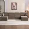 Mjkone Oversized Modular Sectional Sofa, U/L-Shaped Couch with Deep Seat, Ottoman, Convertible Modern Linen Sleeper Sofa Bed - 2 of 4