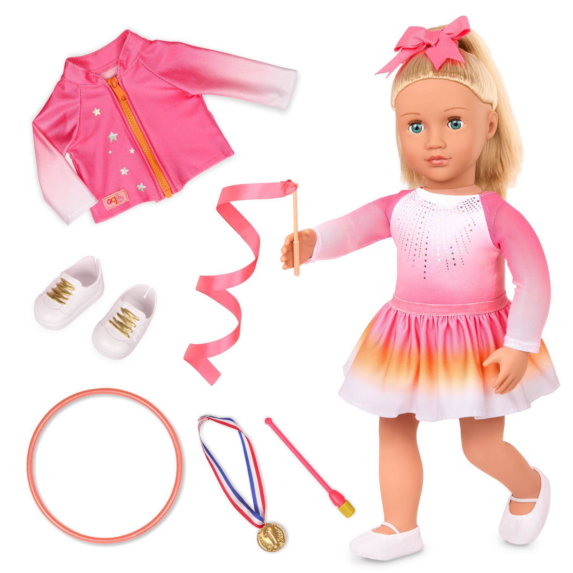 Our Generation Indy 18" Doll & Gymnastics Accessory Set